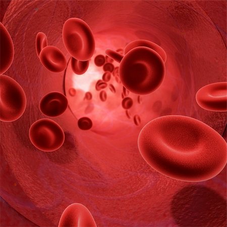 red centre - 3d image of the flow of blood inside an artery Foto de stock - Super Valor sin royalties y Suscripción, Código: 400-04154802