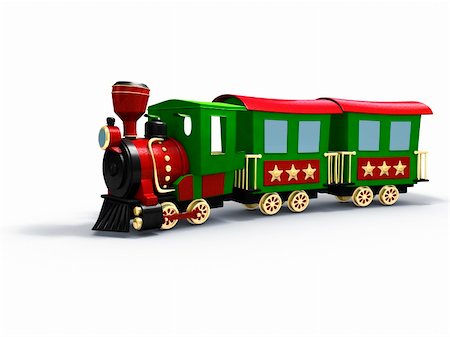 3d rendering/illustration of a stylized toy train Stock Photo - Budget Royalty-Free & Subscription, Code: 400-04155212