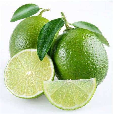 Lime with section on a white background Foto de stock - Royalty-Free Super Valor e Assinatura, Número: 400-04155229
