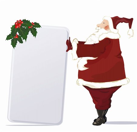 simsearch:400-04546543,k - Vector Santa. Christmas card. Easy to edit and modify. EPS file included. Foto de stock - Royalty-Free Super Valor e Assinatura, Número: 400-04155523