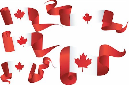 slirette (artist) - Canada flag banner set various sizes and shapes Stockbilder - Microstock & Abonnement, Bildnummer: 400-04155638