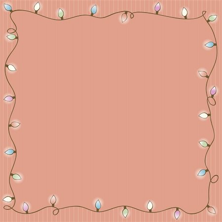 slirette (artist) - Christmas lights surrounding blank area for text Stockbilder - Microstock & Abonnement, Bildnummer: 400-04155640