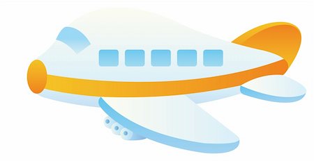 cartoon aircraft in flight with a white background,cartoon Stock Photo - Budget Royalty-Free & Subscription, Code: 400-04156000