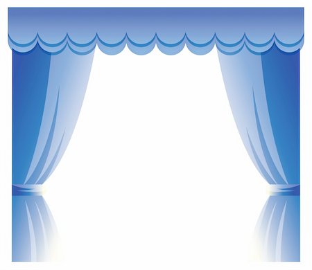 simsearch:400-07308316,k - illustration of isolated raster version of blue curtain Stock Photo - Budget Royalty-Free & Subscription, Code: 400-04156013