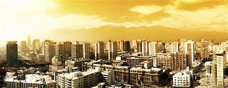 panoramic road drive - Panorama of the city of Santiago, Chile Stock Photo - Budget Royalty-Free & Subscription, Code: 400-04156272