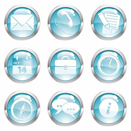 simsearch:400-06454080,k - Nine circle gloss icon for internet, vector illustration Stock Photo - Budget Royalty-Free & Subscription, Code: 400-04156948