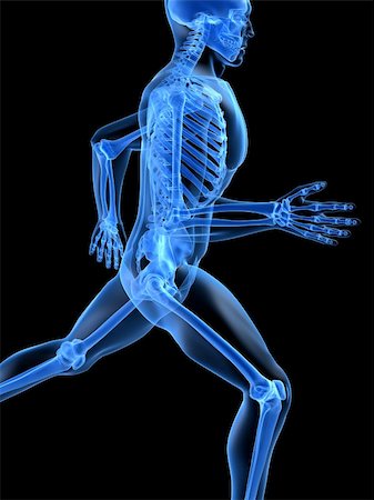 3d rendered x-ray illustration of a transparent running man Stock Photo - Budget Royalty-Free & Subscription, Code: 400-04157082