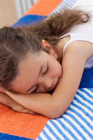 simsearch:400-04157521,k - Beautiful little girl sleeping in the bedroom Stock Photo - Budget Royalty-Free & Subscription, Code: 400-04157529