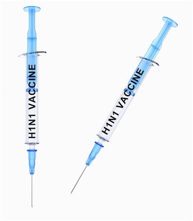 simsearch:400-04626468,k - 3d rendering of two syringes with "h1n1 vaccine" written on them Stockbilder - Microstock & Abonnement, Bildnummer: 400-04158057