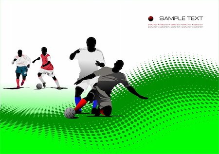 simsearch:400-04809582,k - Abstract background with Soccer players. Vector illustration Stock Photo - Budget Royalty-Free & Subscription, Code: 400-04158390