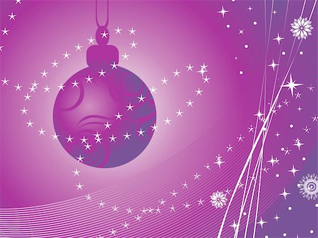 sparks at white background - purple wave background with hanging xmas ball Foto de stock - Super Valor sin royalties y Suscripción, Código: 400-04158915