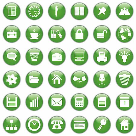 simsearch:400-04650271,k - Business and office set of different vector web icons Stock Photo - Budget Royalty-Free & Subscription, Code: 400-04159109
