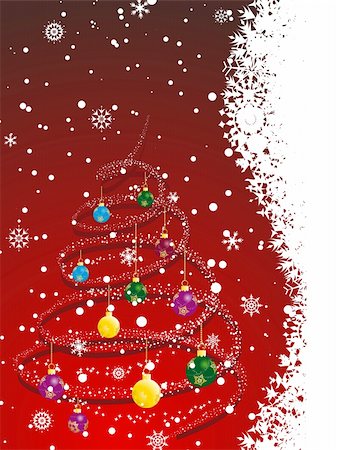 simsearch:400-04159148,k - Beautiful vector Christmas (New Year) background for design use Photographie de stock - Aubaine LD & Abonnement, Code: 400-04159138