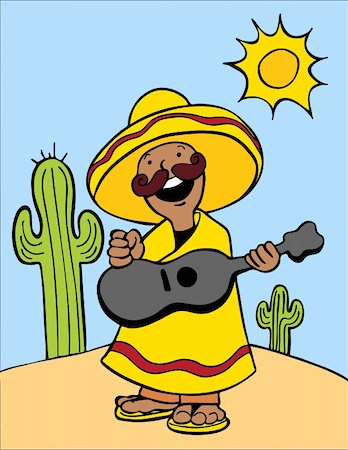 simsearch:400-06202501,k - A man playing guitar in the desert. Fotografie stock - Microstock e Abbonamento, Codice: 400-04159803
