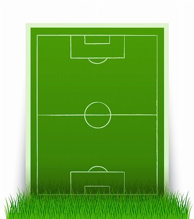 green soccer field in the grass - vector illustration Stock Photo - Budget Royalty-Free & Subscription, Code: 400-04159998