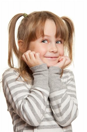 Little girl in grey face emotions Stock Photo - Budget Royalty-Free & Subscription, Code: 400-04150044