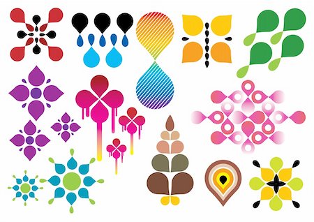 Colorful abstract design elements. The different graphics are on separate layers so they can be easily edited individually. Scalable to any size without loss of quality. Stock Photo - Budget Royalty-Free & Subscription, Code: 400-04151422