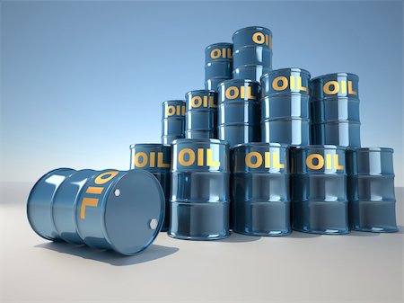 A stack of oil drum  - illustration rendered in 3d Stock Photo - Budget Royalty-Free & Subscription, Code: 400-04152866