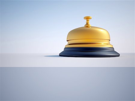 simsearch:400-09068492,k - Close up of ringing reception bell - 3d render Foto de stock - Royalty-Free Super Valor e Assinatura, Número: 400-04152947