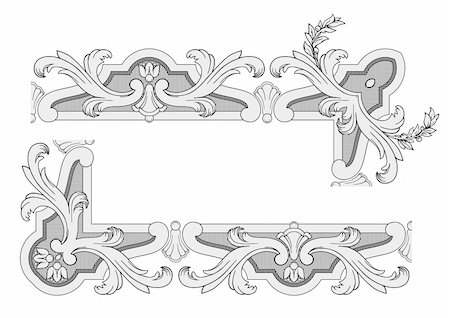 simsearch:400-04277107,k - Ornate corners vector Photographie de stock - Aubaine LD & Abonnement, Code: 400-04153182