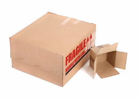 simsearch:400-06568755,k - two carton boxes on white background Stock Photo - Budget Royalty-Free & Subscription, Code: 400-04153305