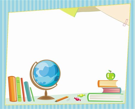 dianka (artist) - Back to school frame with space for your text Stockbilder - Microstock & Abonnement, Bildnummer: 400-04153359