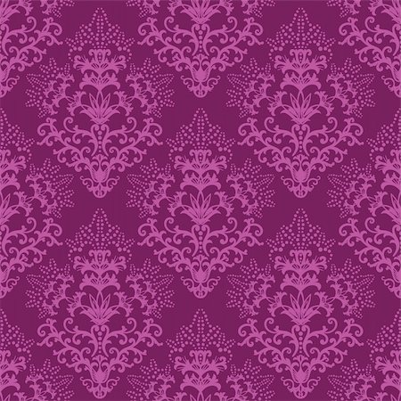simsearch:400-05231593,k - Seamless fuchsia purple floral wallpaper or wrapping paper Foto de stock - Super Valor sin royalties y Suscripción, Código: 400-04153483