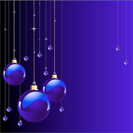 simsearch:400-04270207,k - Blue colors Christmas and New year's place card Stockbilder - Microstock & Abonnement, Bildnummer: 400-04153559