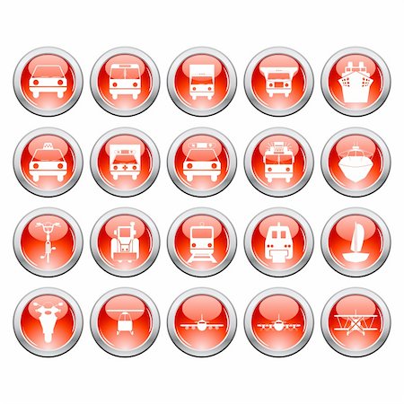 simsearch:400-05705376,k - Transportation set of different vector web icons Stockbilder - Microstock & Abonnement, Bildnummer: 400-04153748