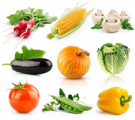 simsearch:400-05664164,k - set of vegetable fruits isolated on white background Stock Photo - Budget Royalty-Free & Subscription, Code: 400-04153904