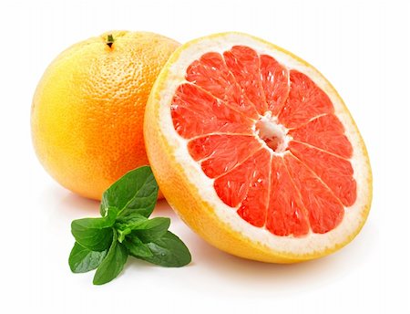 simsearch:400-08012355,k - fresh grapefruit with cut isolated on white background with clipping path included Photographie de stock - Aubaine LD & Abonnement, Code: 400-04164071
