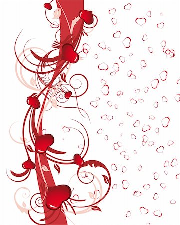 Abstract Valentine days background for design use. Vector illustration. Stock Photo - Budget Royalty-Free & Subscription, Code: 400-04164246