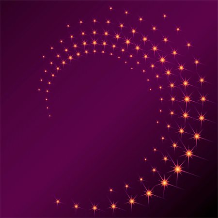 simsearch:400-09119603,k - Background with a purplish spiral of sparks. Graphics are grouped and in several layers for easy editing. The file can be scaled to any size. Photographie de stock - Aubaine LD & Abonnement, Code: 400-04164296