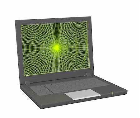 simsearch:400-08250503,k - 3d laptop with the deformed screen Photographie de stock - Aubaine LD & Abonnement, Code: 400-04164329