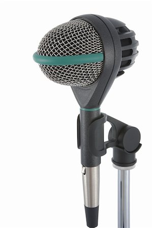 simsearch:400-05305047,k - Microphone on stand islolated on white Fotografie stock - Microstock e Abbonamento, Codice: 400-04164341