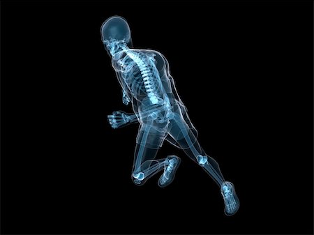 simsearch:400-04683335,k - 3d rendered x-ray illustration of a running skeleton Stock Photo - Budget Royalty-Free & Subscription, Code: 400-04164414