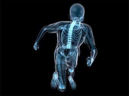simsearch:400-04683335,k - 3d rendered x-ray illustration of a running skeleton Stock Photo - Budget Royalty-Free & Subscription, Code: 400-04164415