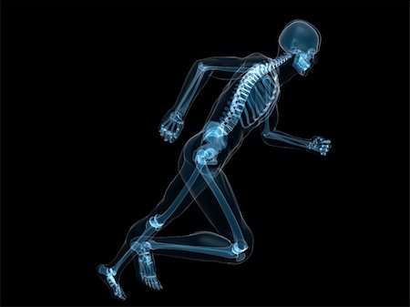 simsearch:400-04683335,k - 3d rendered x-ray illustration of a running skeleton Stock Photo - Budget Royalty-Free & Subscription, Code: 400-04164417