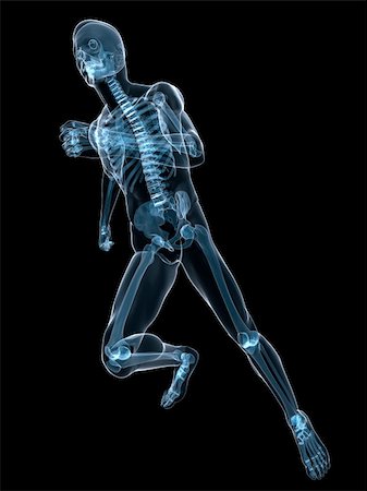 simsearch:400-04683335,k - 3d rendered x-ray illustration of a running skeleton Stock Photo - Budget Royalty-Free & Subscription, Code: 400-04164500