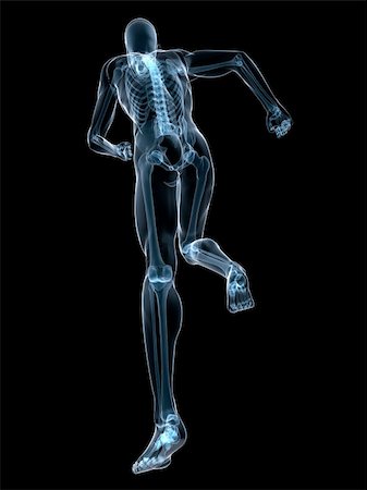 simsearch:400-04683335,k - 3d rendered x-ray illustration of a running skeleton Stock Photo - Budget Royalty-Free & Subscription, Code: 400-04164501