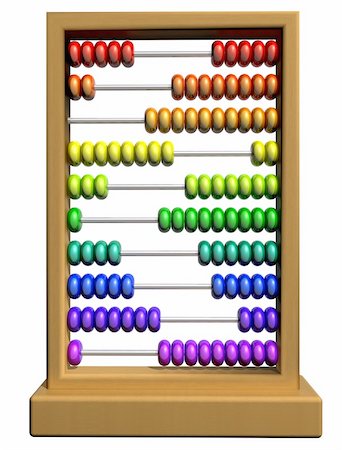 simsearch:400-05682310,k - Isolated illustration of an abacus with rows of brightly colored beads Stockbilder - Microstock & Abonnement, Bildnummer: 400-04164510