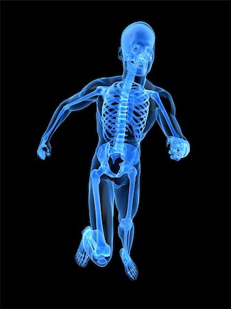 3d rendered x-ray illustration of a running skeleton Foto de stock - Super Valor sin royalties y Suscripción, Código: 400-04164566