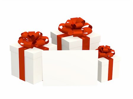 simsearch:400-06080917,k - Three boxes with gifts, fastened by tapes. Object over white Stock Photo - Budget Royalty-Free & Subscription, Code: 400-04165073