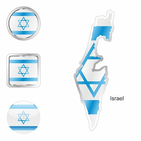 simsearch:400-05157469,k - fully editable vector flag of israel  in map and web buttons shapes Foto de stock - Royalty-Free Super Valor e Assinatura, Número: 400-04165467
