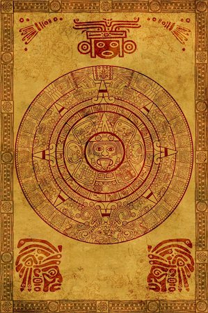 simsearch:400-04326809,k - Maya calendar on ancient parchment Foto de stock - Super Valor sin royalties y Suscripción, Código: 400-04166306