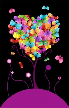 vector illustration of a easter tree Stock Photo - Budget Royalty-Free & Subscription, Code: 400-04166440