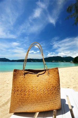 simsearch:400-05897554,k - Beautiful beach landscape with bag in Thailand Foto de stock - Super Valor sin royalties y Suscripción, Código: 400-04166768