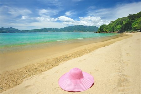 simsearch:400-05897554,k - Beautiful beach landscape with hat in Thailand Foto de stock - Super Valor sin royalties y Suscripción, Código: 400-04166760