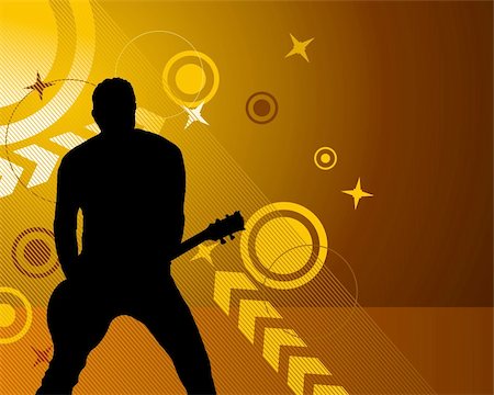 simsearch:400-06084200,k - Rock group guitarist. Vector illustration for design use. Stock Photo - Budget Royalty-Free & Subscription, Code: 400-04166873