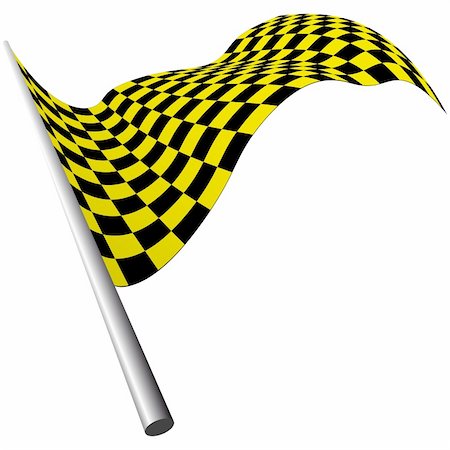 patterned tiled floor - Yellow and black checked racing flag. Vector illustration. Stock Photo - Budget Royalty-Free & Subscription, Code: 400-04166891